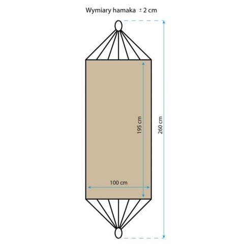 Hamak Classic Royokamp 1 osobowy 200x100 cm 1021065