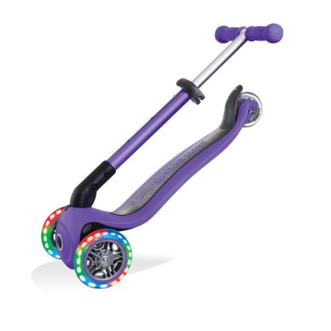 Hulajnoga 3-kołowa Globber Foldable Lights Violet Jr 437-103