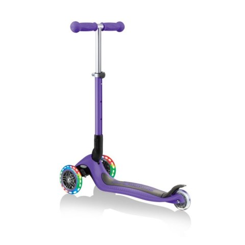 Hulajnoga 3-kołowa Globber Foldable Lights Violet Jr 437-103