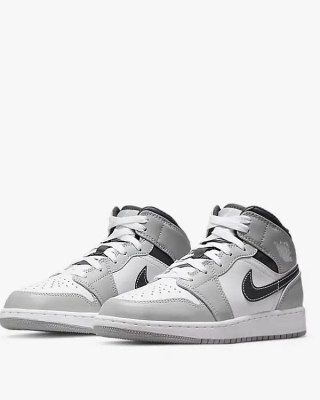 Buty NIKE Air Jordan 1 Mid - Light Smoke Gray - Szare