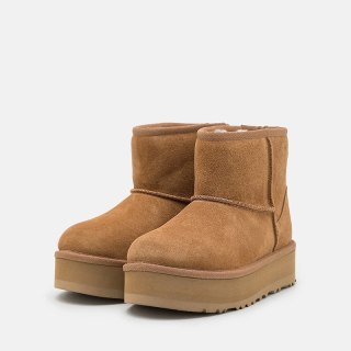 Buty damskie UGG Classic Mini Platform - Chestnuts Brązowe 1134991-CHE