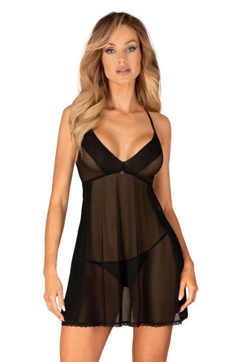 Komplet Model Latinesa babydoll Black - Obsessive