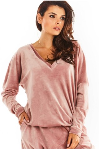 Bluza Damska Model A376 Pink Welur - awama