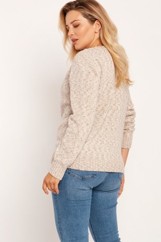 Sweter Damski Model SWE244 Beige Melange - MKM