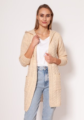 Sweter Kardigan Model PA019 Beige - MKM