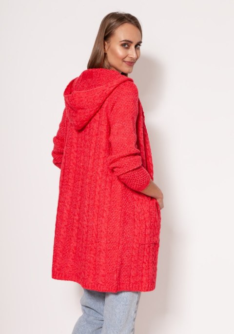 Sweter Kardigan Model PA019 Coral - MKM