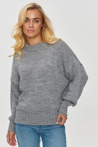 Sweter Damski Model S151 Grey Melange - Makadamia