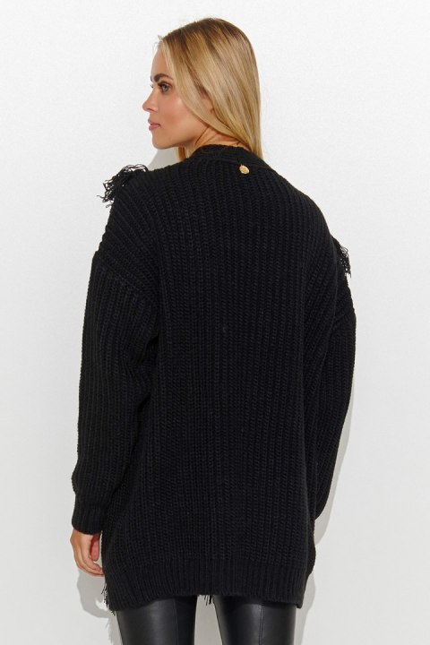 Sweter Kardigan Model S142 Black - Makadamia