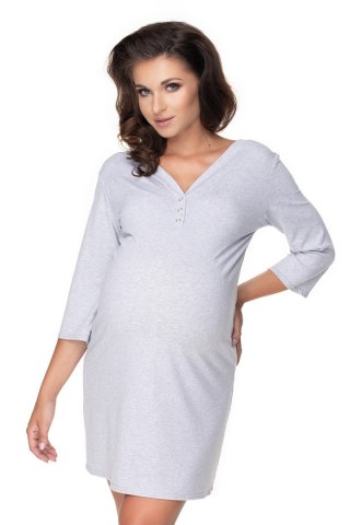 Koszulka nocna Koszula Nocna Ciążowa Model 0157 Grey - PeeKaBoo