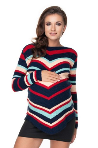 Sweter Ciążowy Model 40032 Navy - PeeKaBoo