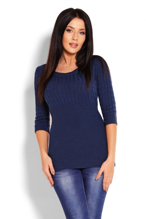 Sweter Damski Model 70008 Petrol Navy - PeeKaBoo