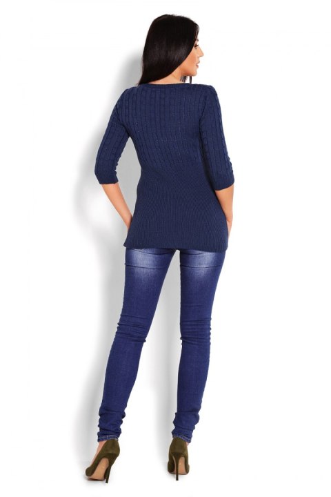 Sweter Damski Model 70008 Petrol Navy - PeeKaBoo