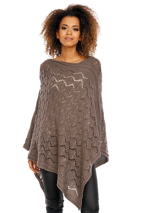 Sweter Poncho model 30012 Mocca - PeeKaBoo