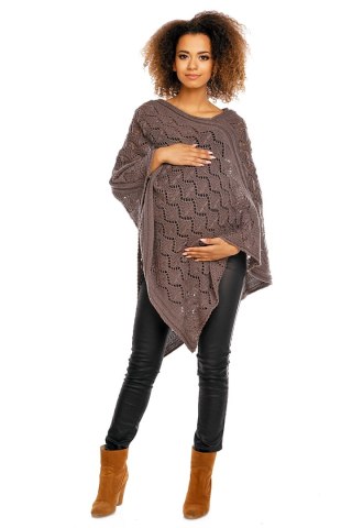 Sweter Poncho model 30012C Mocca - PeeKaBoo