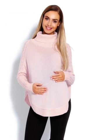 Sweter Ponczo Model 70009C Powder Pink - PeeKaBoo