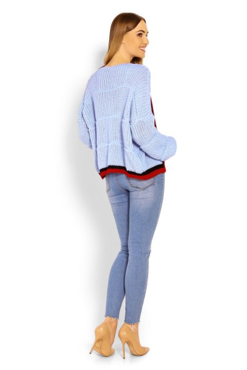 Sweter Ciążowy Model 60004C Sky Blue - PeeKaBoo