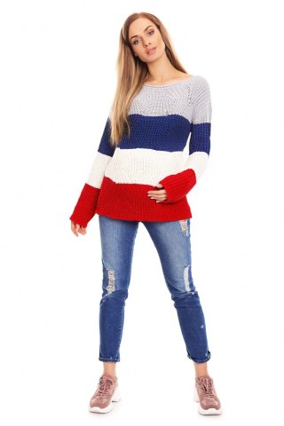 Sweter Ciążowy Model 70019 Jeans - PeeKaBoo