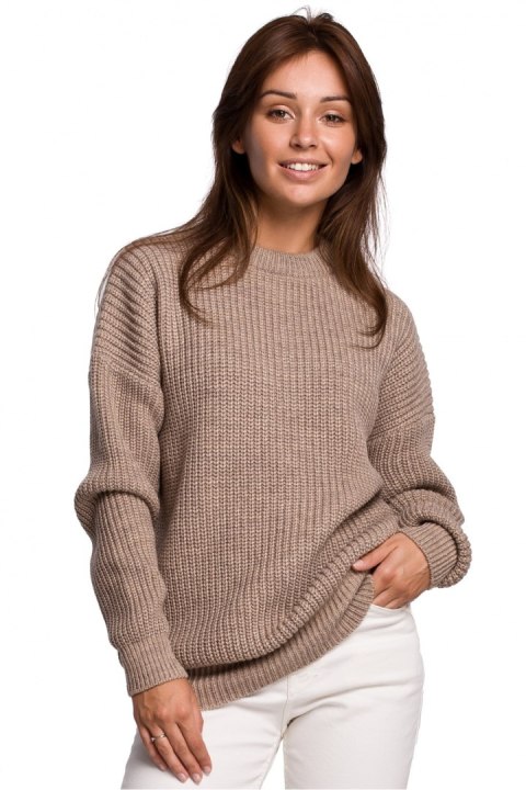 Sweter Damski Model BK052 Cappuccino - BE Knit