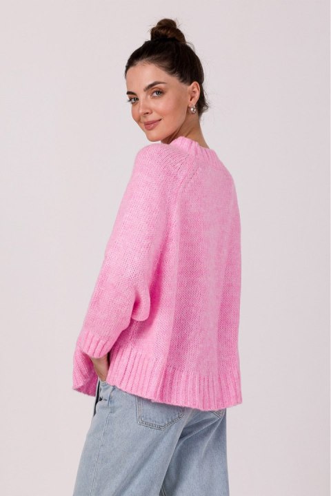 Sweter Damski Model BK105 Pink - BE Knit