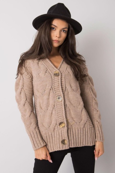 Sweter Damski Model LC-SW-A1.28X Dark Beige - Rue Paris