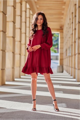 Sukienka Model Sintra BOR SUK0498 Bordo - Roco Fashion Hurtownia odzieży on-line, moda damska, bielizna i obuwie dla kobiet - Ma