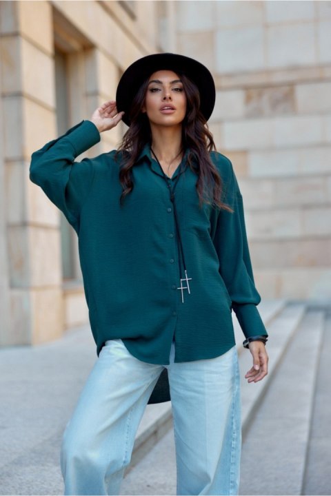 Koszula Damska Model Elisa BUT BLU0192 Bottle Green - Roco Fashion Hurtownia odzieży on-line, moda damska, bielizna i obuwie dla