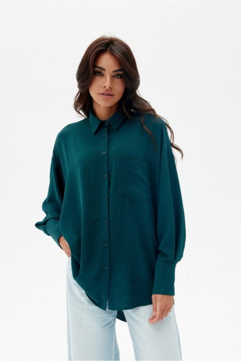 Koszula Damska Model Elisa BUT BLU0192 Bottle Green - Roco Fashion Hurtownia odzieży on-line, moda damska, bielizna i obuwie dla