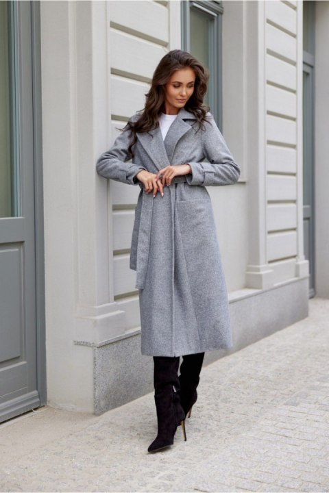 Płaszcz Damski Model Sovan SZA PLA0035 Grey - Roco Fashion