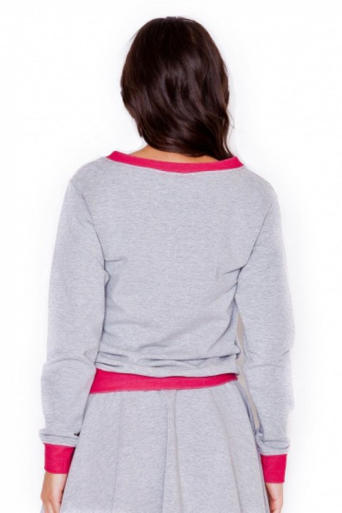 Bluza Damska Model K276 Grey/Pink - Katrus