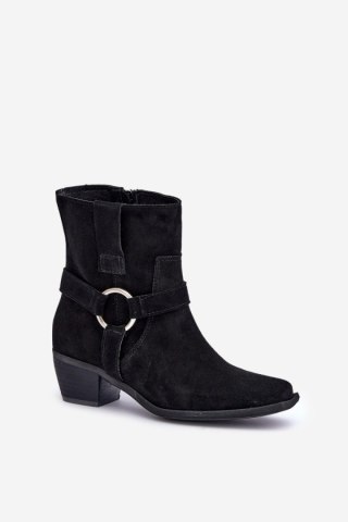 Botki Model Zazoo 3444/2 Black Zamsz - Step in style