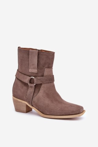 Botki Model Zazoo 3444/2 Brown Zamsz - Step in style