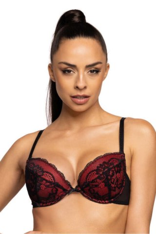 Biustonosz push up Biustonosz Push-up Model Mollie M-3755/1 Black/Red - Mat